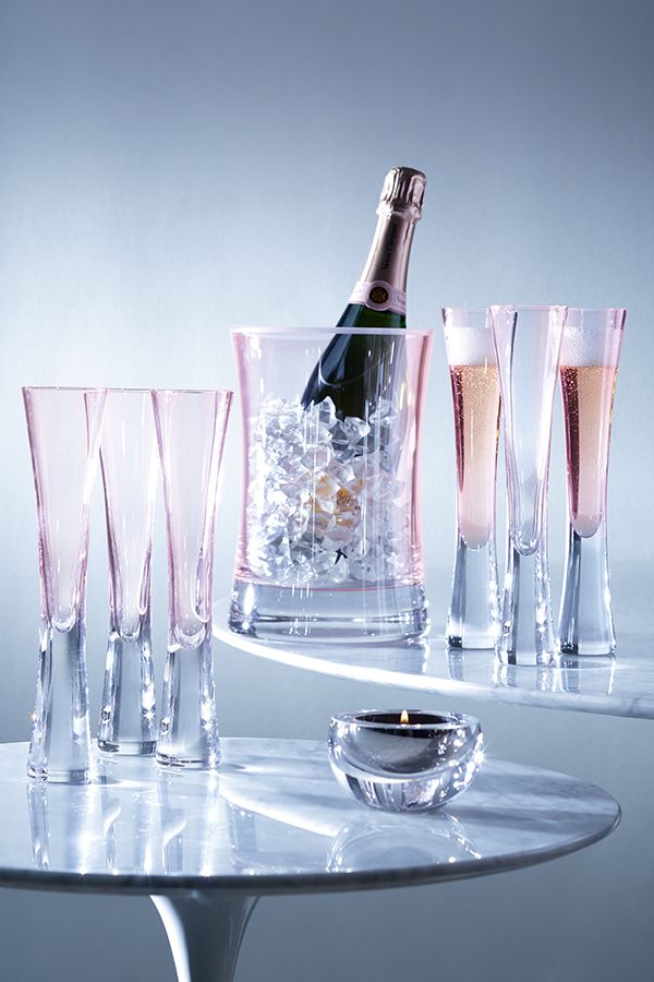 Набор из 2 бокалов для шампанского Moya Flute, розовый