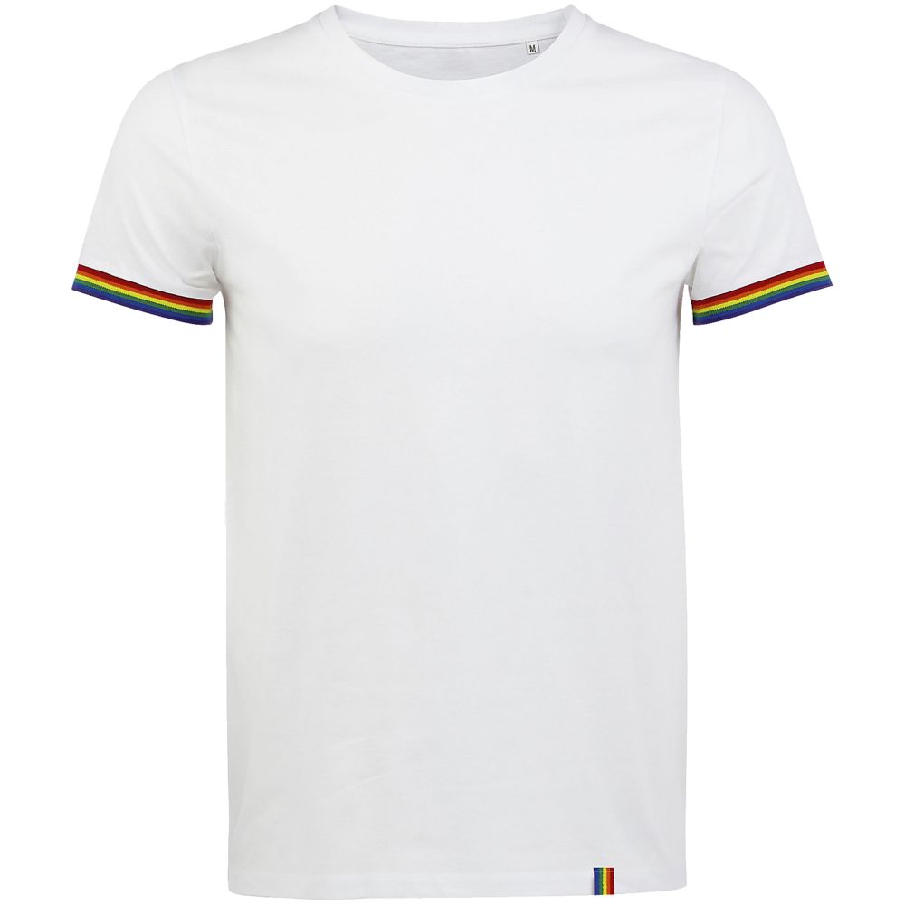 Футболка мужская Rainbow Men, белая с многоцветным, размер 4XL