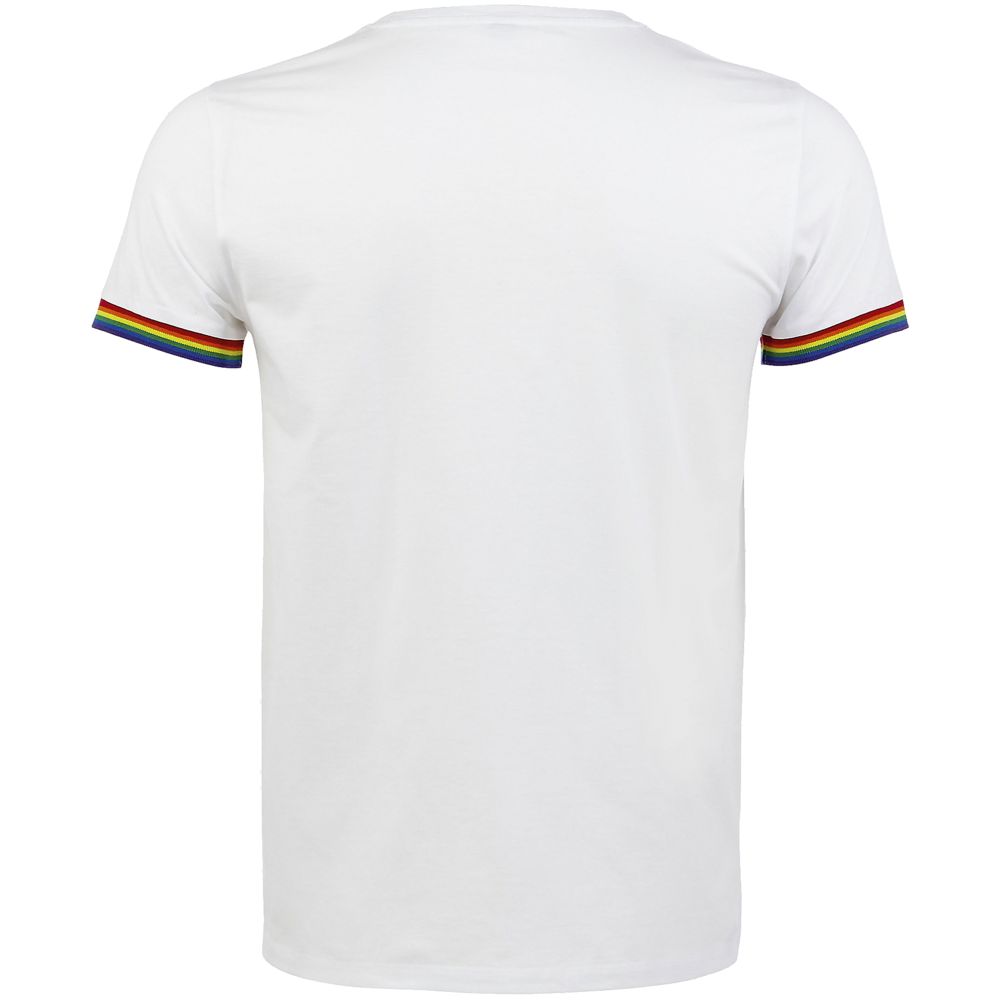 Футболка мужская Rainbow Men, белая с многоцветным, размер 4XL