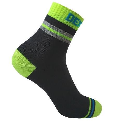 Водонепроницаемые носки Pro visibility Cycling, черные с зеленым, размер XL