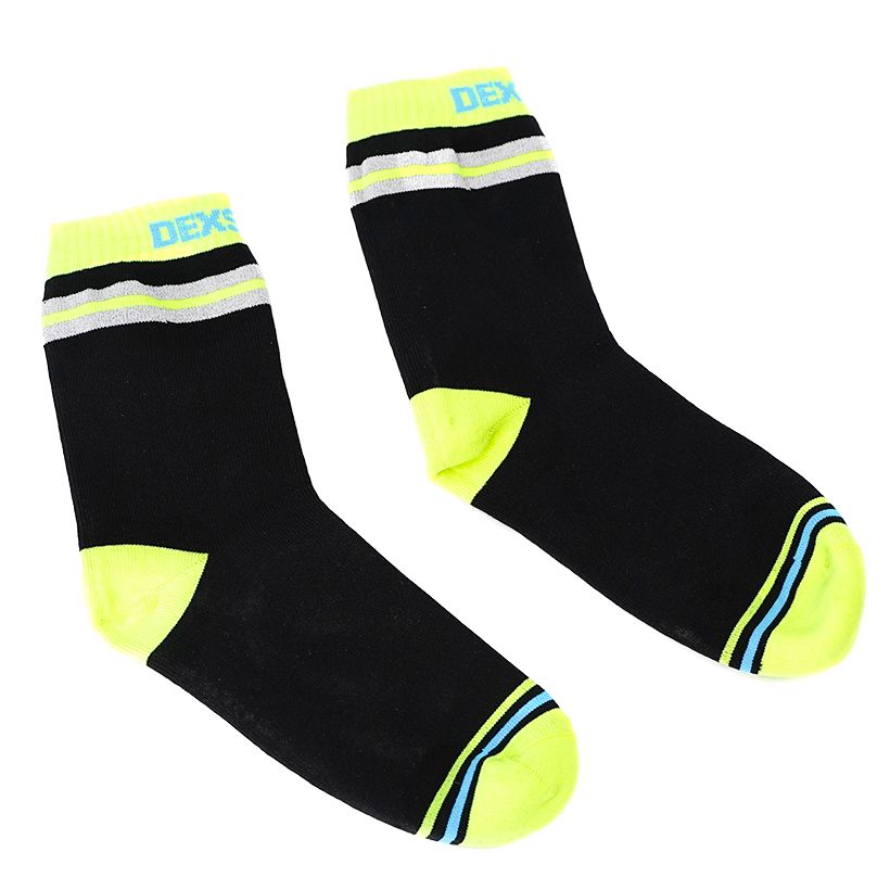 Водонепроницаемые носки Pro visibility Cycling, черные с зеленым, размер XL