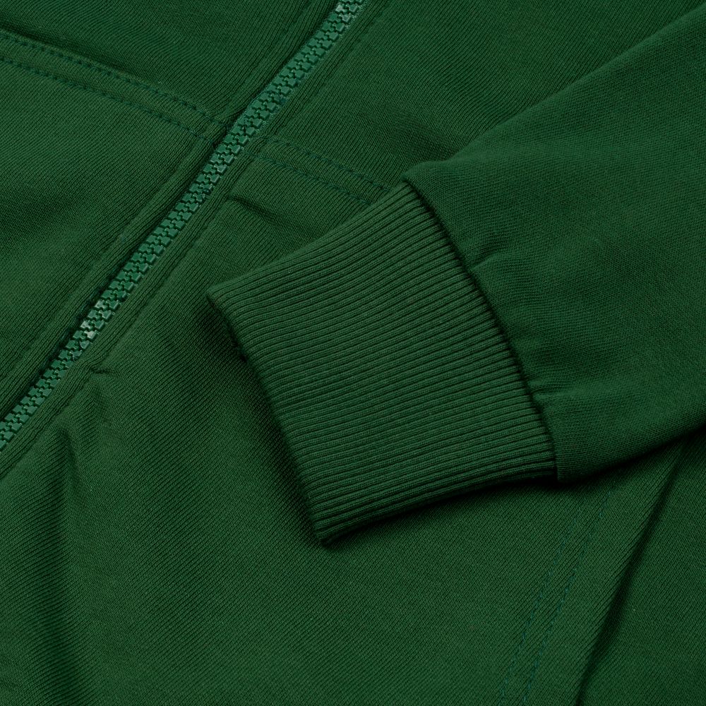 Толстовка с капюшоном на молнии Unit Siverga Heavy, темно-зеленая, размер 4XL