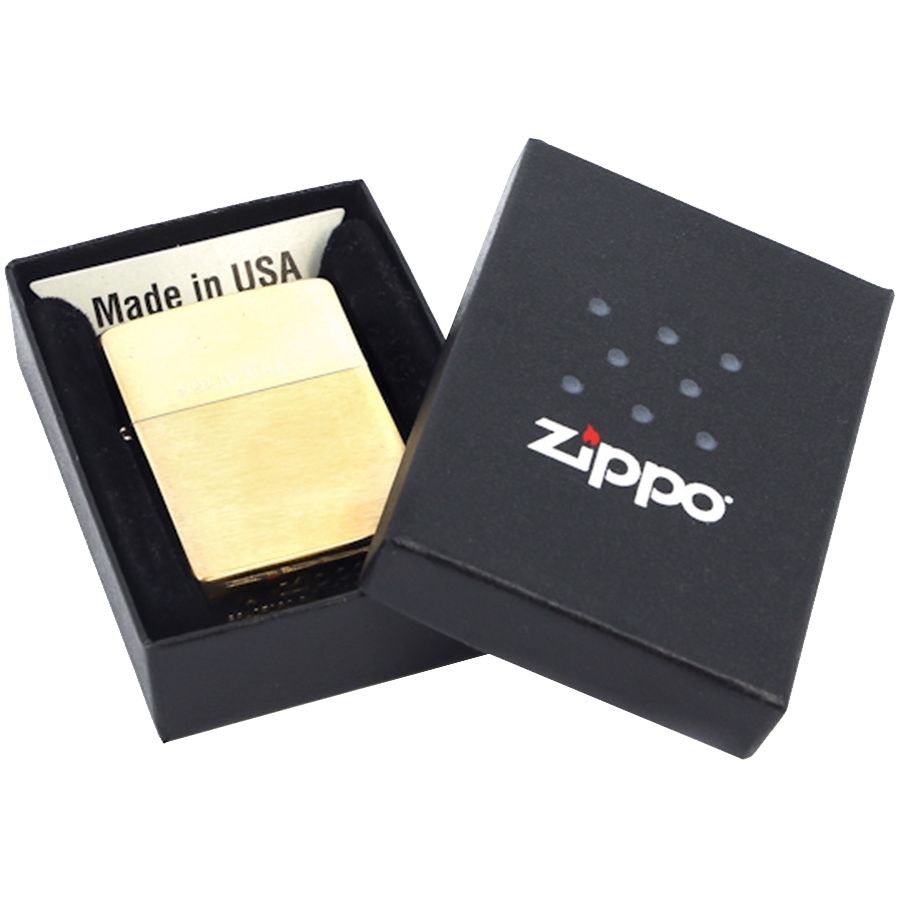 Зажигалка Zippo Classic Brushed, золотистая