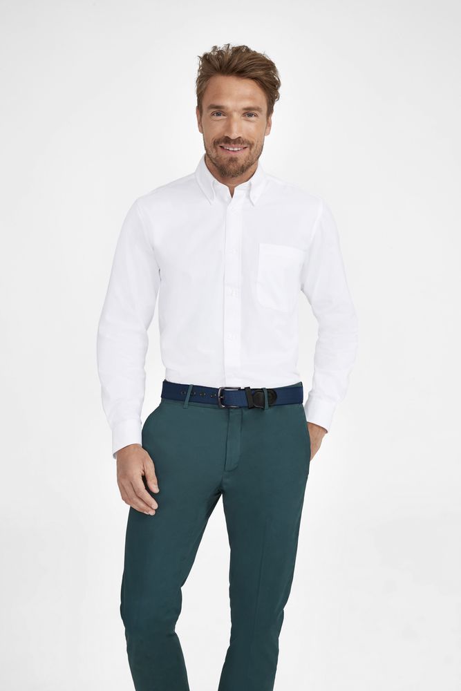 Рубашка мужская с длинным рукавом Bel Air кобальт, размер 4XL