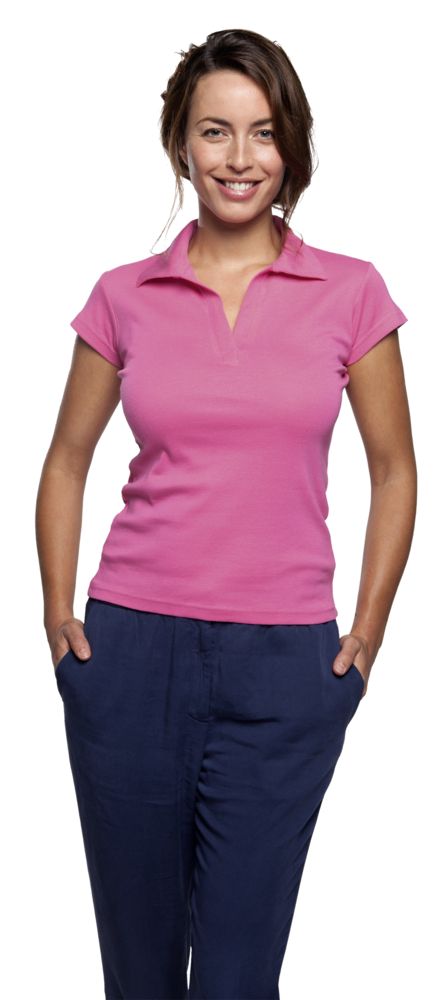 Рубашка поло женская без пуговиц Pretty 220 ярко-синяя (royal), размер XL