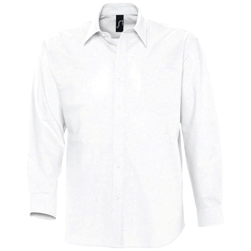 Рубашка мужская с длинным рукавом Boston белая, размер 4XL