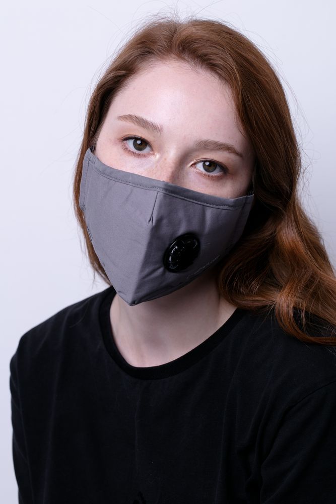 Многоразовая маска с прополисом PropMask, хлопковая, серая