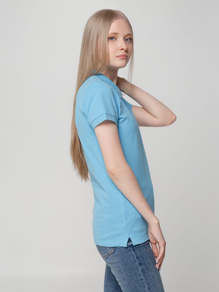Рубашка поло женская Virma lady, голубая, размер XL