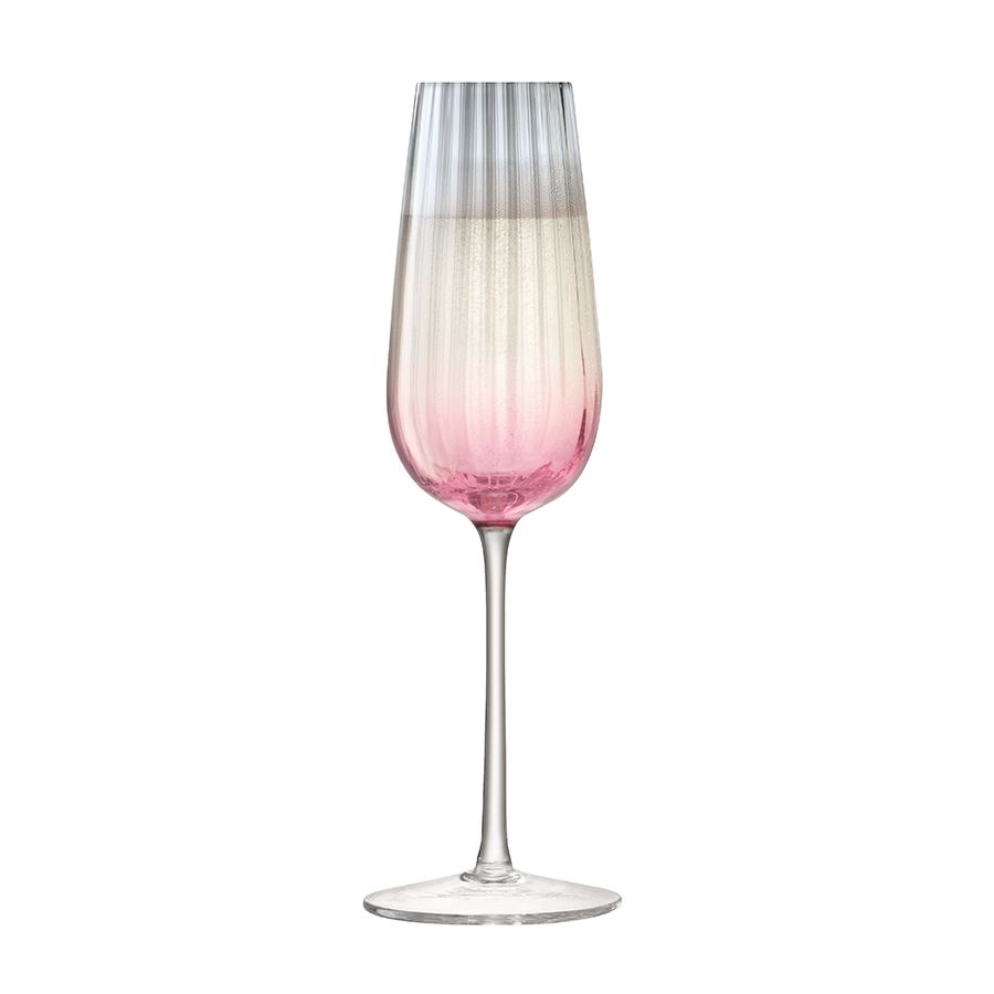 Набор из 2 бокалов для шампанского Dusk, розовый с серым