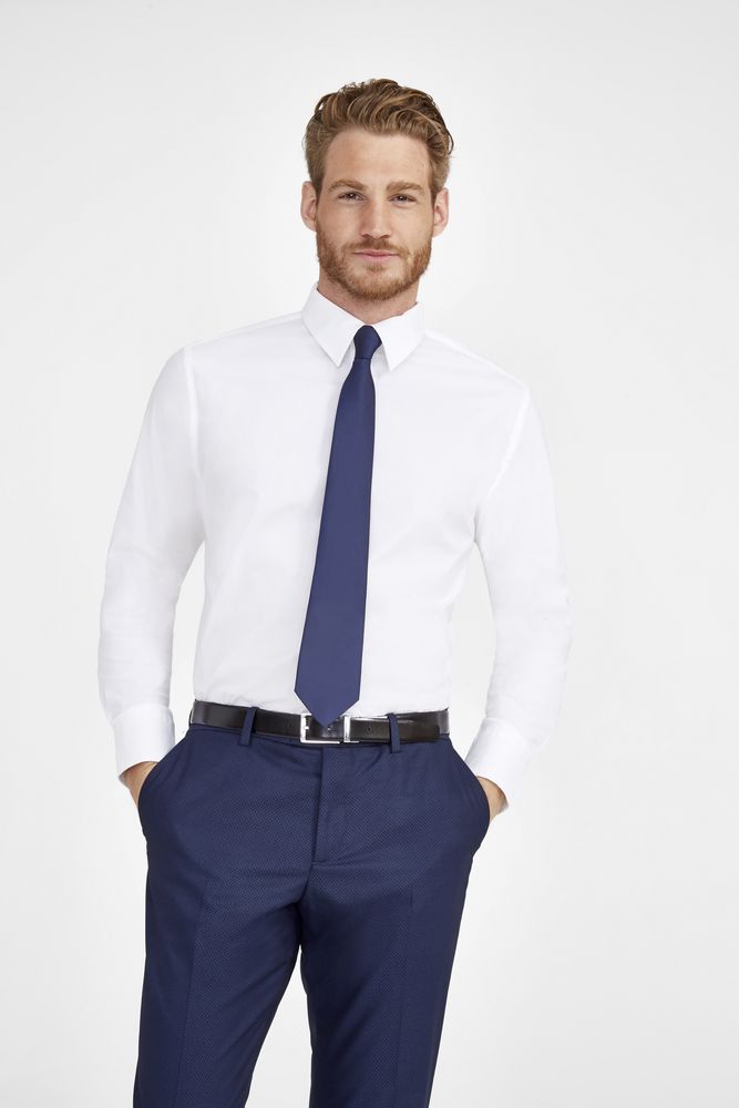 Рубашка мужская с длинным рукавом Brighton белая, размер 3XL