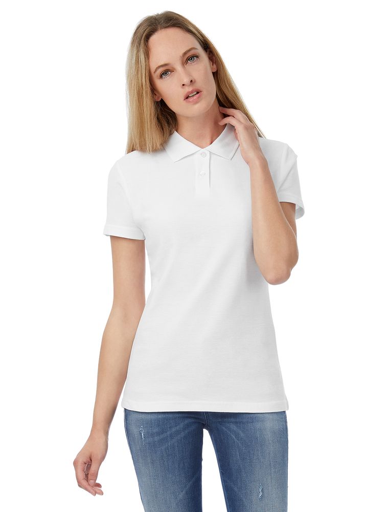 Рубашка поло женская ID.001 белая, размер 3XL